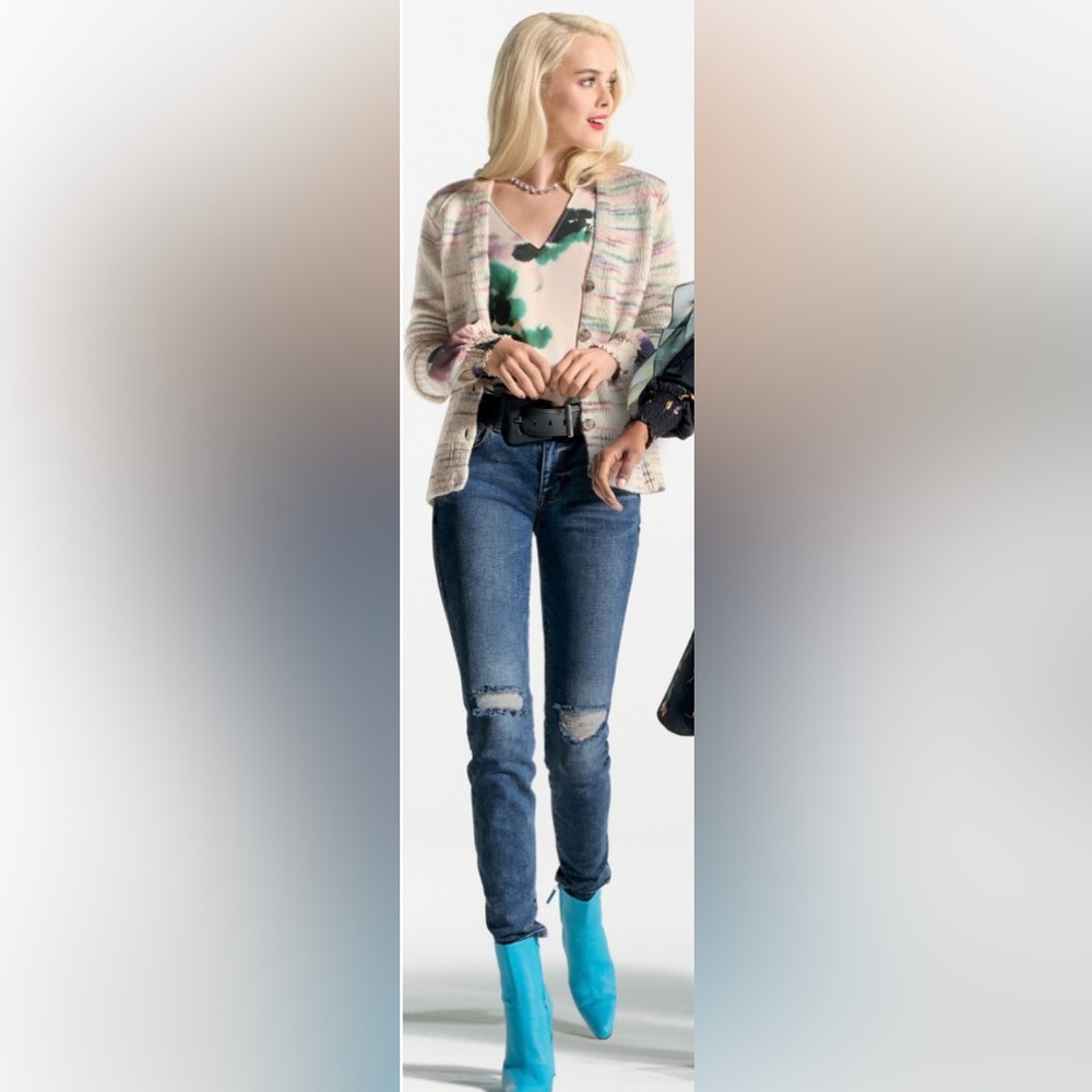 CAbi Mystic Blouse 4341 size large Watercolor